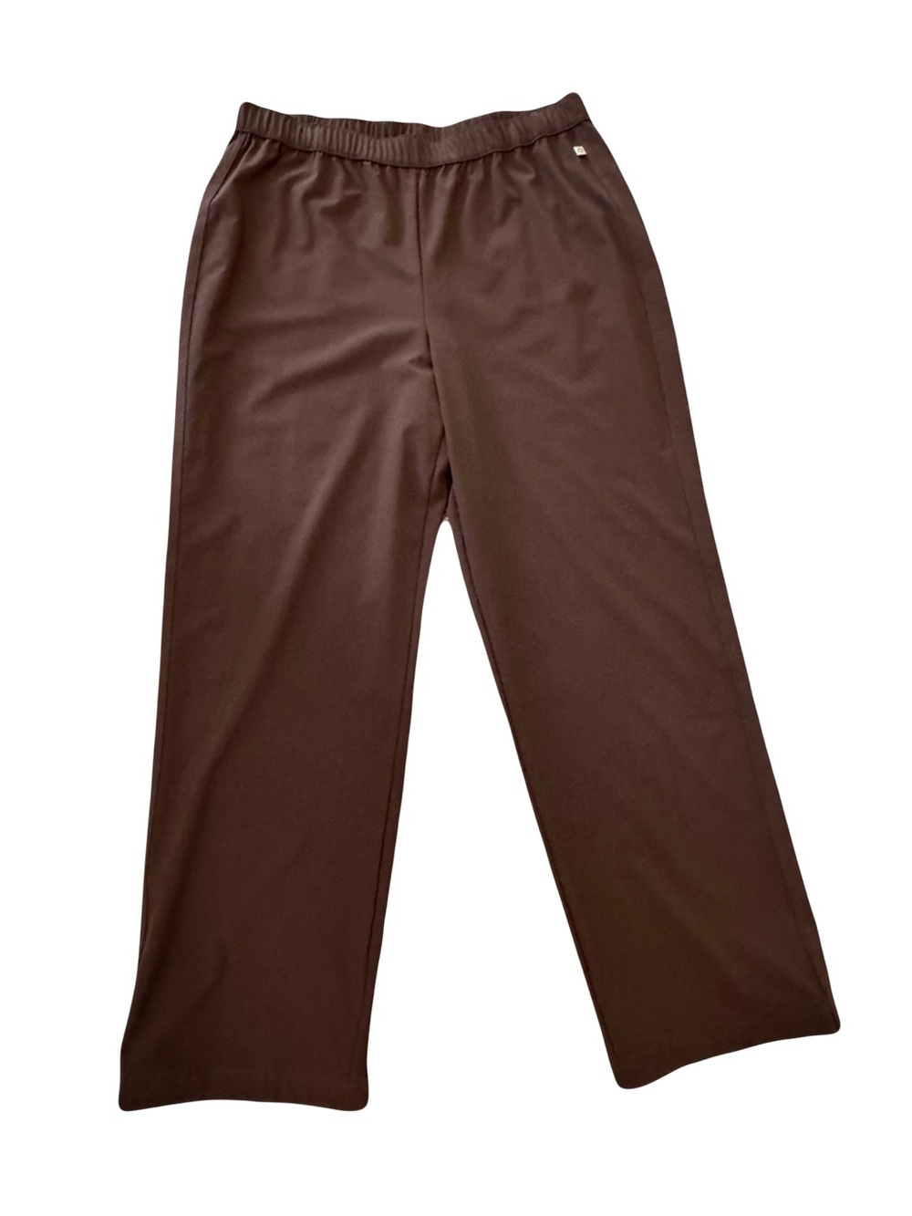 Zenergy  by  Chico’s  Women’s  L Brown   Wide‑Leg   Pull‑On  Pants  Classic